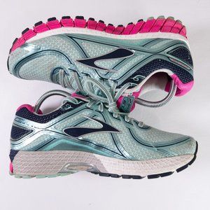 Brooks Adrenaline GTS 16 Running Shoes Womens Size 9.5 Aqua Pink Gym Sneakers
